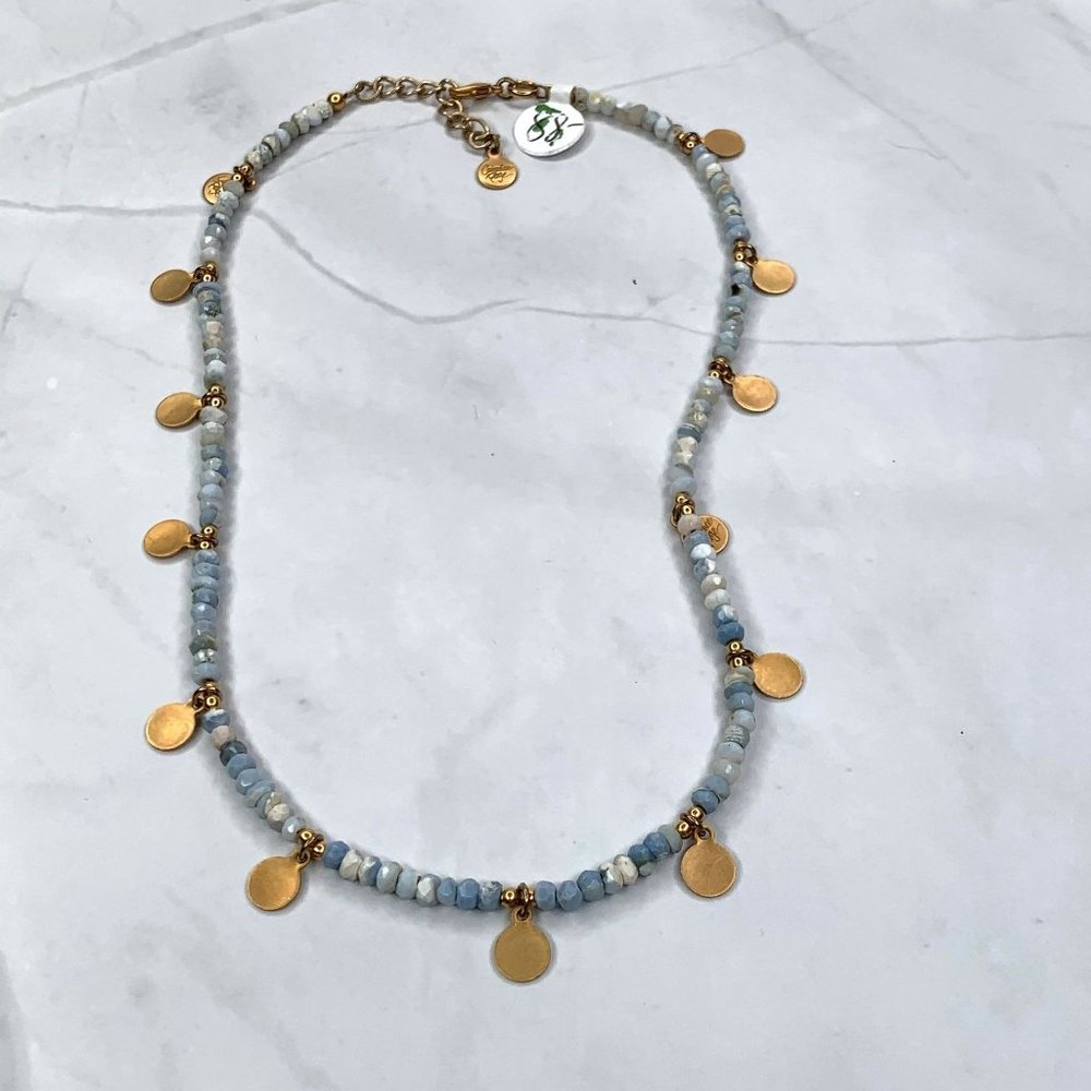 Catherine Page Logo Necklace Blue - Picture 4 of 6